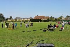 Setting up at Rickmansworth Archery Club